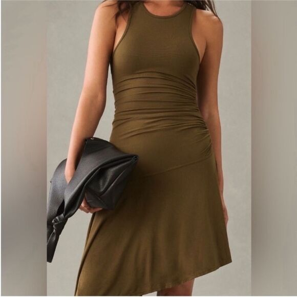 Daily Practice by Anthropologie Womens Size Medium Sleeveless Side-Ruched Dress - Picture 3 of 12